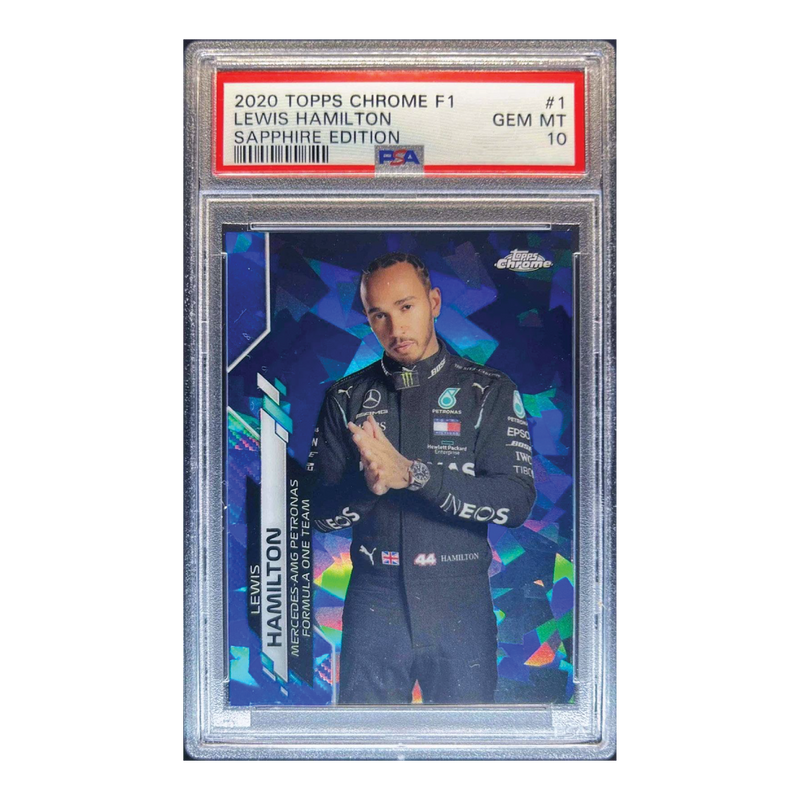 #1 2020 Topps Chrome Sapphire Lewis Hamilton #1 PSA 10