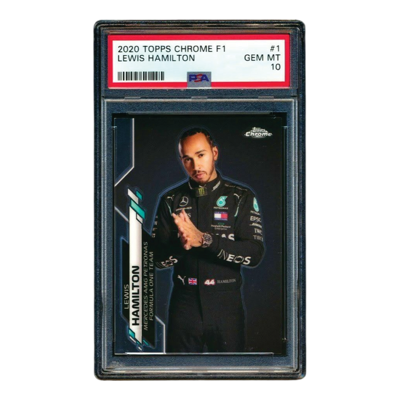 #8 2020 Topps Chrome F1 Lewis Hamilton #1 PSA 10