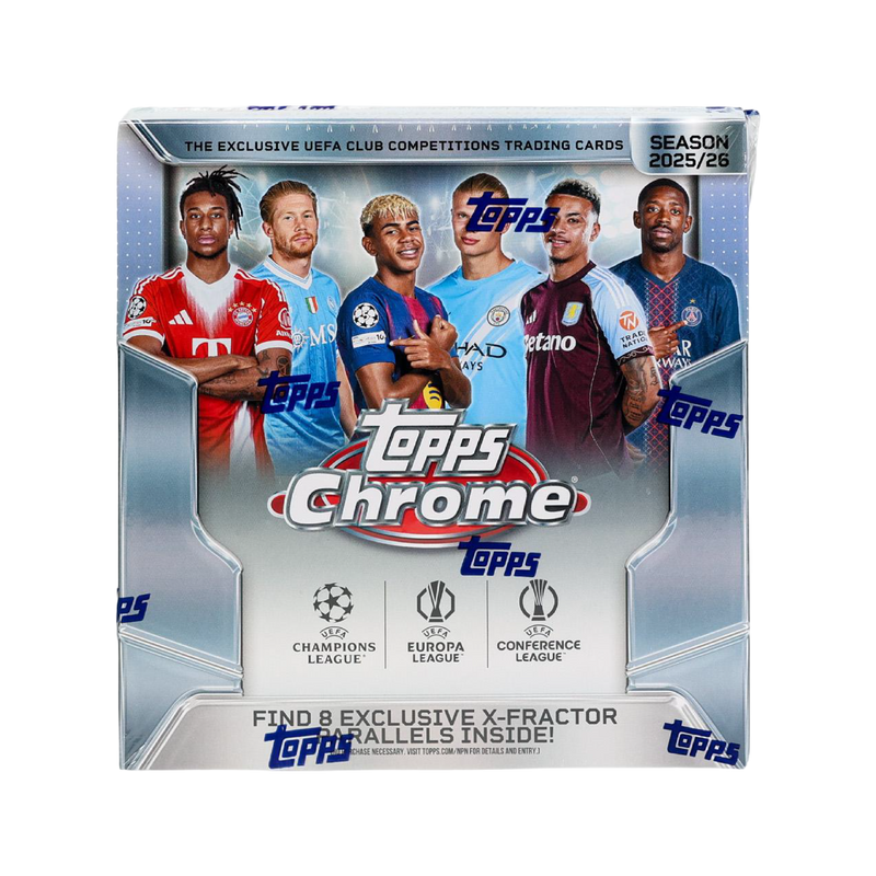 #3 2025/26 Topps Chrome UEFA Club Competitions Soccer Mega Box and Case