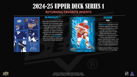 2024/25 Upper Deck Series 1 Hockey 3-Pack Blaster (Oversized Young Guns!)