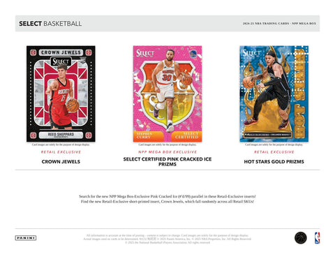 2024/25 Panini Select Basketball Mega (Red & Purple Cracked Ice!)
