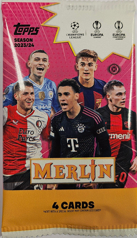 2023/24 Topps Chrome Merlin UEFA Club Competitions Soccer Hobby Box
