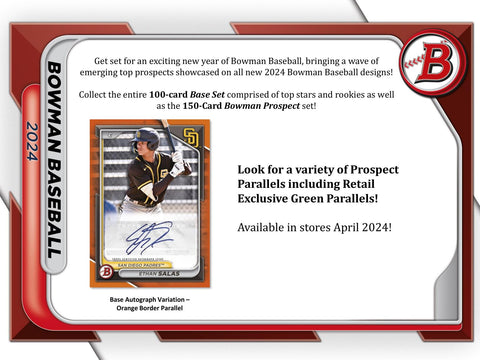 2024 Bowman Baseball Retail Pack