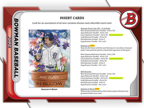 2024 Bowman Baseball Retail Pack