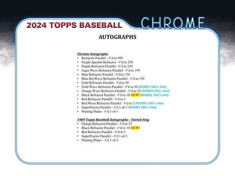 2024 Topps Chrome Baseball Hobby Jumbo Pack