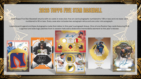 2026 Topps Five Star Baseball Hobby (Presell)