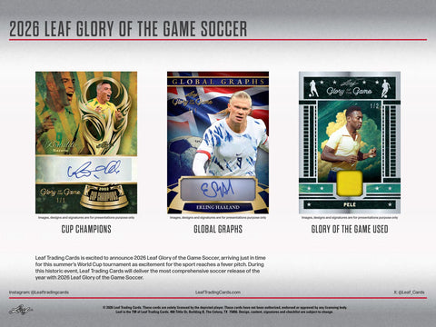 2026 Leaf Glory of the Game Soccer Hobby