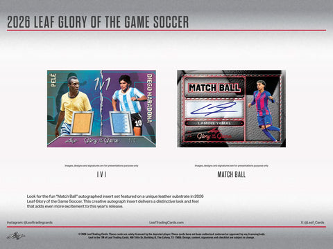2026 Leaf Glory of the Game Soccer Hobby