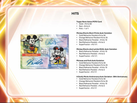 2026 Topps Disney Neon Hobby