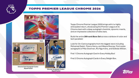 2026 Topps Chrome Premier League EPL Soccer Breakers Delight