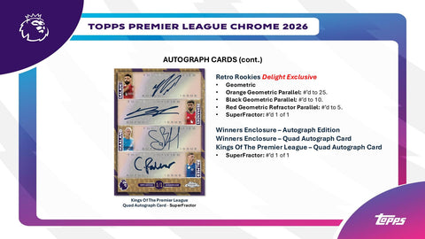 2026 Topps Chrome Premier League EPL Soccer Hobby