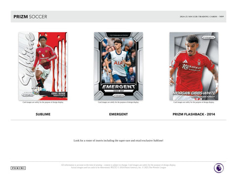 2024/25 Panini Prizm Premier League EPL Soccer Retail