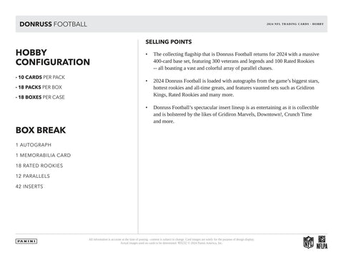 2024 Panini Donruss Football Hobby Pack