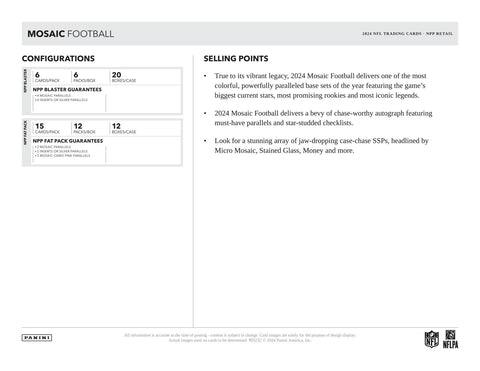 2024 Panini Mosaic Football Jumbo Value Pack