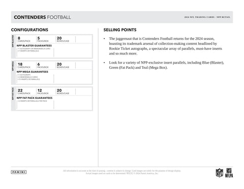 2024 Panini Contenders Football 5-Pack Blaster