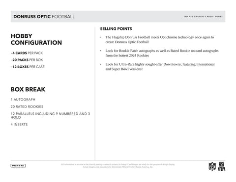 2024 Panini Donruss Optic Football Hobby Pack