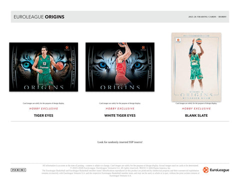 2025/26 Panini Origins EuroLeague Basketball Hobby