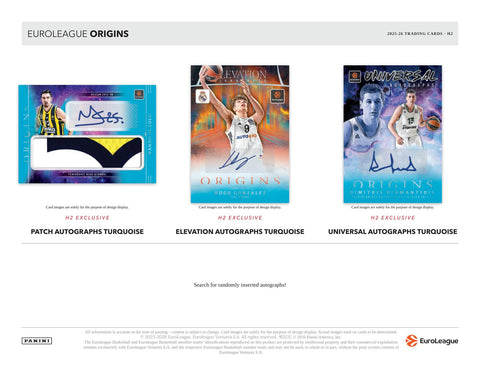 2025/26 Panini Origins EuroLeague Basketball H2