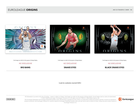 2025/26 Panini Origins EuroLeague Basketball H2