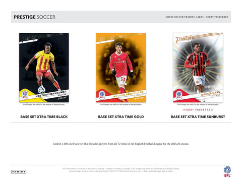 2025/26 Panini Prestige EFL Soccer Hobby Preferred