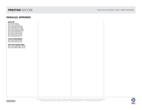 2025/26 Panini Prestige EFL Soccer Hobby Preferred