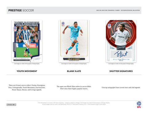 2025/26 Panini Prestige EFL Soccer International Blaster