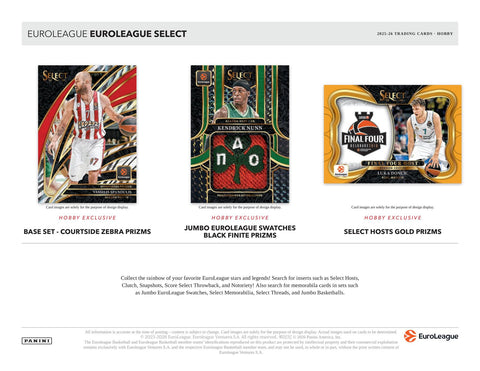 2025/26 Panini Select EuroLeague Basketball Hobby