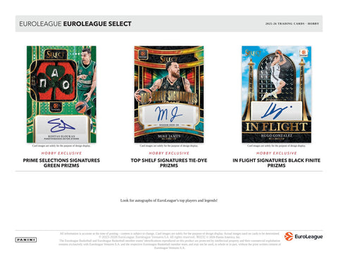 2025/26 Panini Select EuroLeague Basketball Hobby