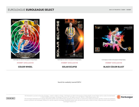 2025/26 Panini Select EuroLeague Basketball Hobby