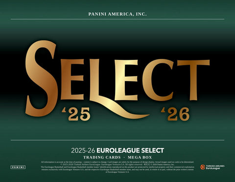 2025/26 Panini Select EuroLeague Basketball Mega Hobby