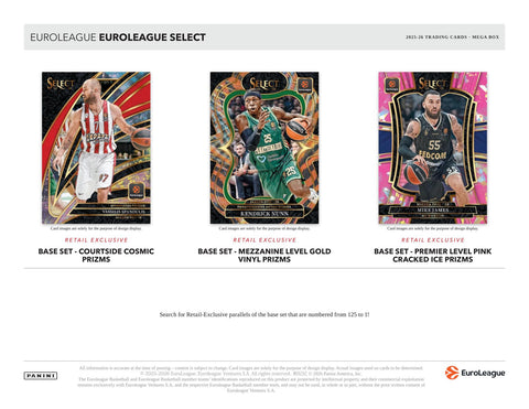 2025/26 Panini Select EuroLeague Basketball Mega Hobby