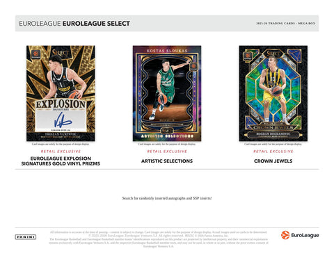 2025/26 Panini Select EuroLeague Basketball Mega Hobby