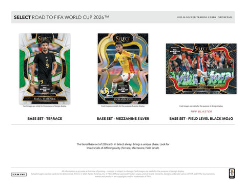 2025/26 Panini Select Road to FIFA World Cup Soccer Mega