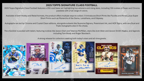 2025 Topps Signature Class Football Hobby