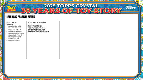 2025 Topps Crystal 30 Years of Toy Story Hobby