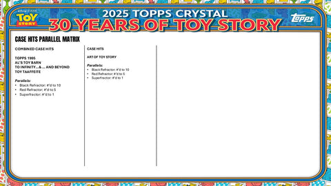 2025 Topps Crystal 30 Years of Toy Story Hobby