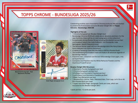2025/26 Topps Chrome Bundesliga Soccer Breaker Delight
