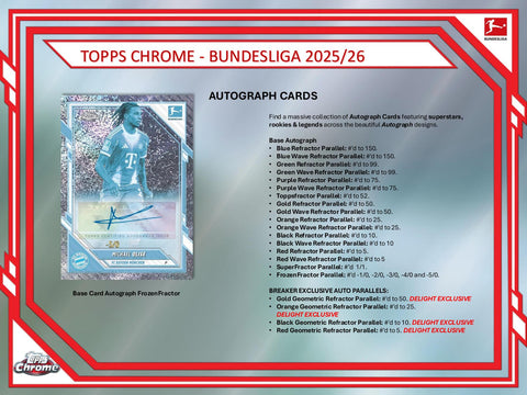 2025/26 Topps Chrome Bundesliga Soccer Breaker Delight