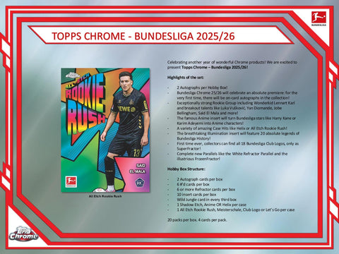2025/26 Topps Chrome Bundesliga Soccer Hobby