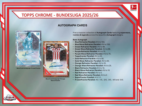 2025/26 Topps Chrome Bundesliga Soccer Hobby