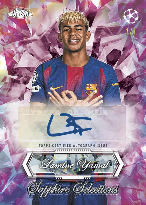 2025/26 Topps Chrome UEFA Club Competitions Soccer Sapphire Edition