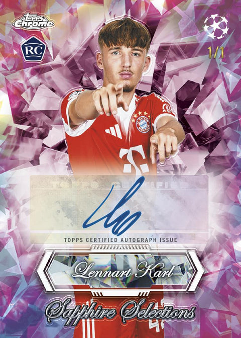 2025/26 Topps Chrome UEFA Club Competitions Soccer Sapphire Edition