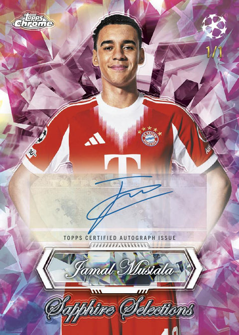 2025/26 Topps Chrome UEFA Club Competitions Soccer Sapphire Edition