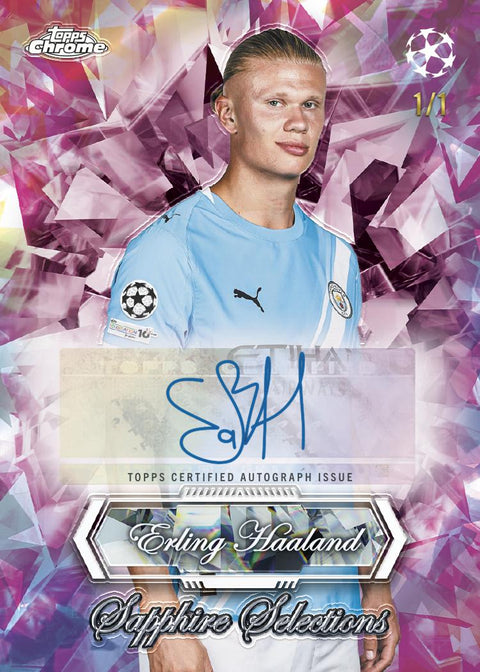2025/26 Topps Chrome UEFA Club Competitions Soccer Sapphire Edition