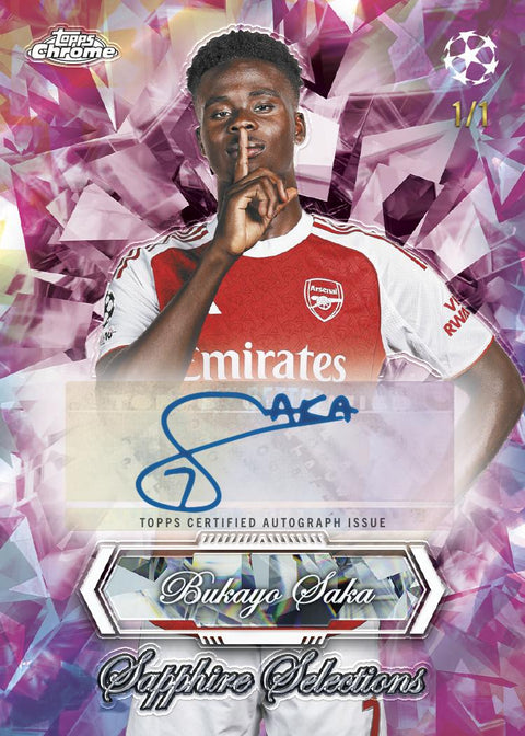 2025/26 Topps Chrome UEFA Club Competitions Soccer Sapphire Edition