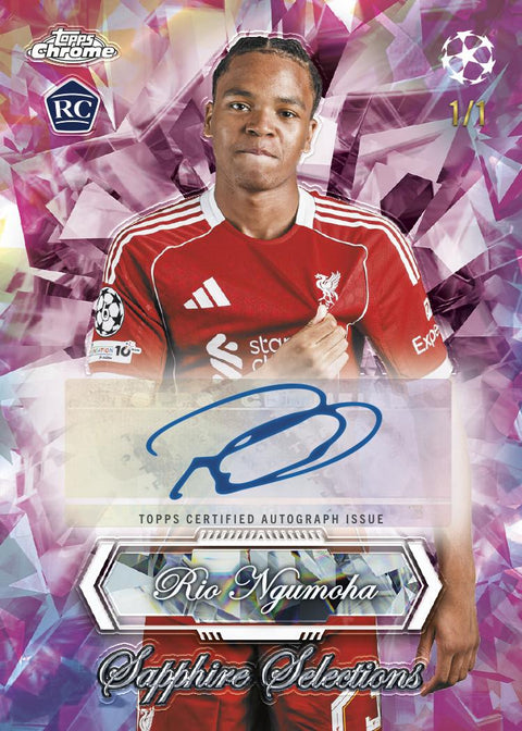 2025/26 Topps Chrome UEFA Club Competitions Soccer Sapphire Edition
