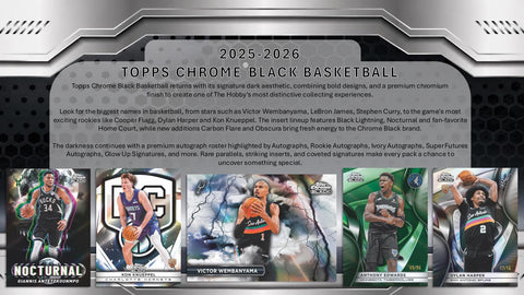 2025/26 Topps Chrome Black Basketball Hobby
