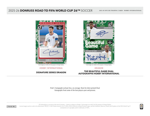 2025/26 Panini Donruss Road to FIFA World Cup Soccer Hobby International