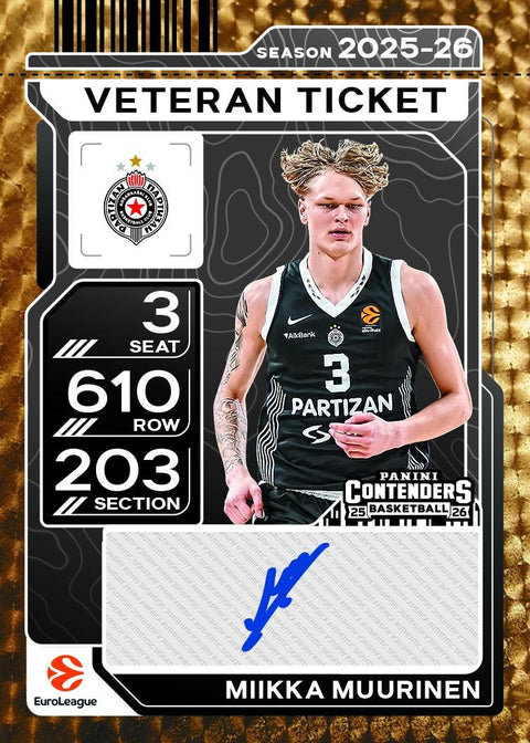 2025/26 Panini Contenders EuroLeague Basketball Hobby