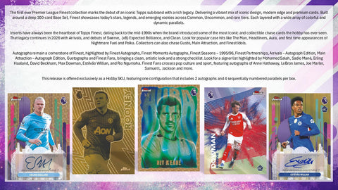 2025/26 Topps Finest Premier League EPL Soccer Hobby